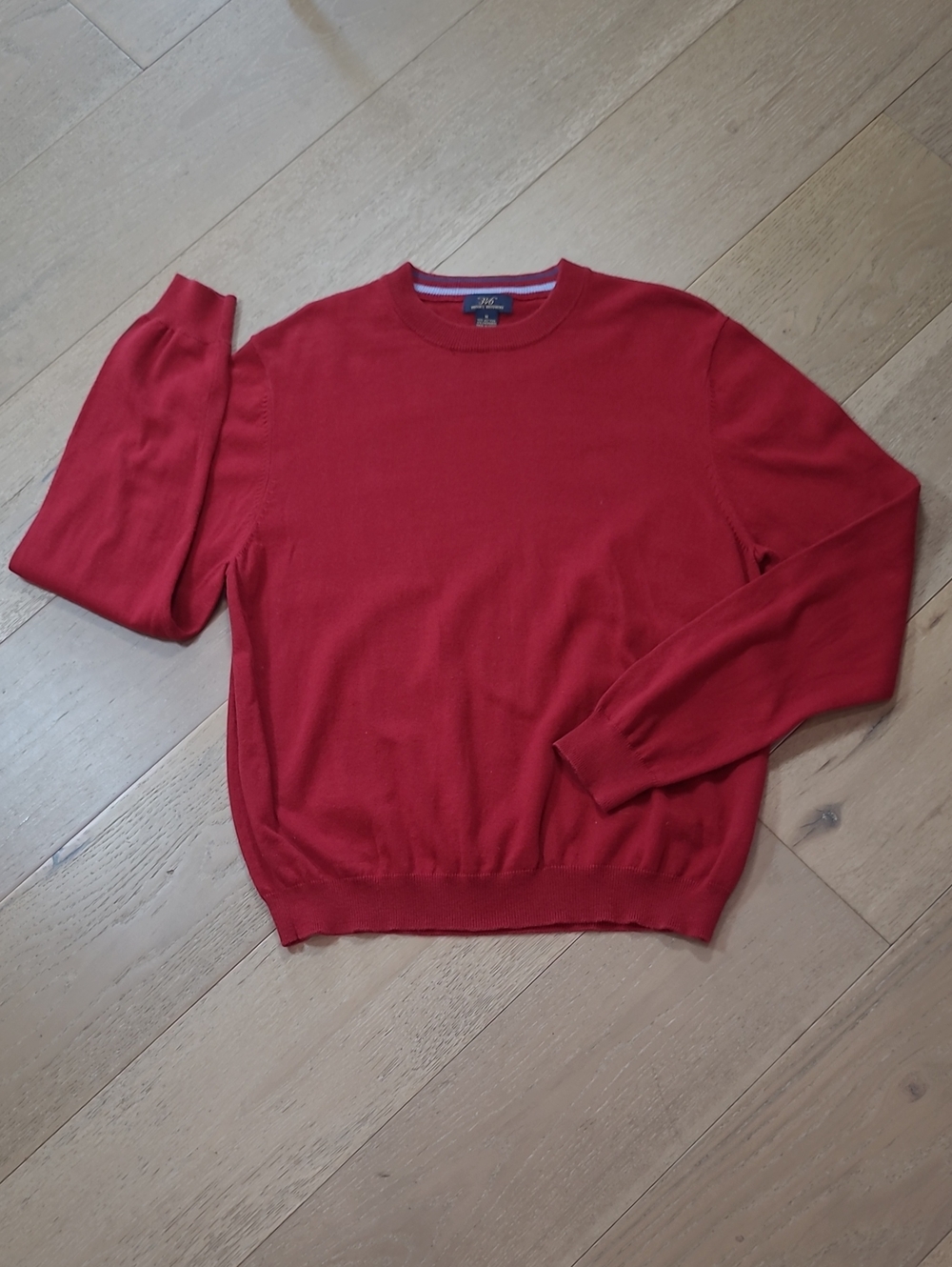 346 Brooks Brothers Sweater Men's sz M Red Cashmere Blend Crewneck Sweater